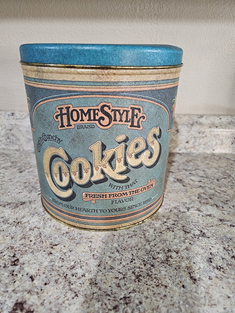 Vintage HomeStyle Cookies Tin Vintage-Inspired Kitchen Storage